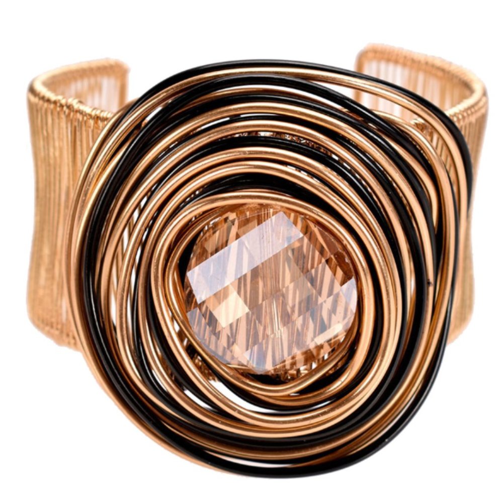 Gold and Black Artzy Bracelet